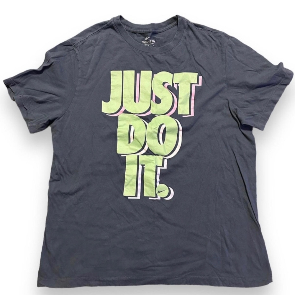 Nike Charcoal Tee with Lime Accents